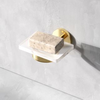 Стеклянная мыльница с настенным держателем AM.PM X-Joy A85A34299 золото